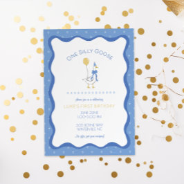 Vintage Alberne Gänse Erster Geburtstag Einladung