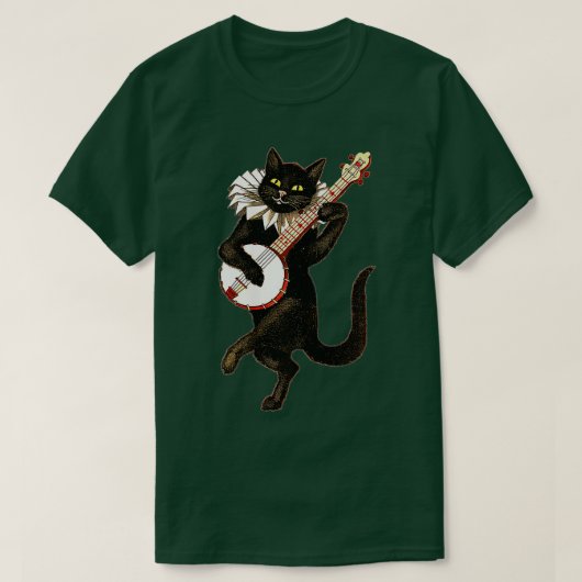 Vintage Alberne Katze Banjo Country Cat T-Shirt (Design vorne)