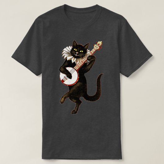 Vintage Alberne Katze Banjo Country Cat T-Shirt (Design vorne)