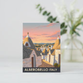 Vintage Alberobello Italy Trulli houses Postkarte (Stehend Vorderseite)