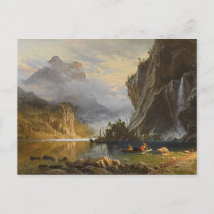 Vintage Albert Bierstadt Indians beim Speerfischen Postkarte