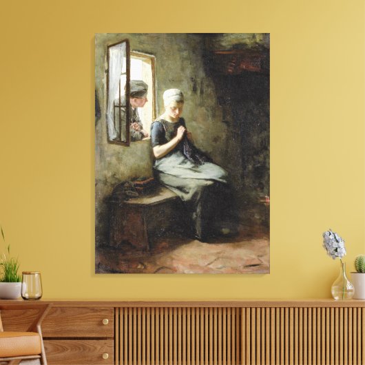 Vintage Albert Neuhuys Fishermans-Freundschaft Leinwanddruck (Insitu (Wohnzimmer))