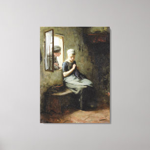 Vintage Albert Neuhuys Fishermans-Freundschaft Leinwanddruck