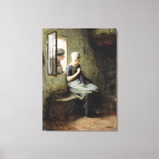 Vintage Albert Neuhuys Fishermans-Freundschaft Leinwanddruck (Vorderseite)