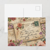 Vintage-Album. Postkarte (Vorne/Hinten)