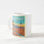 Vintage Albuquerque New Mexico Kaffeetasse (Vorderseite Links)