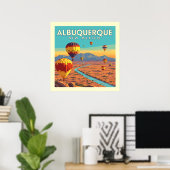 Vintage Albuquerque New Mexico Poster (Heimbüro)