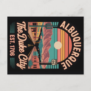 Vintage Albuquerque New Mexico Retro-Stadtlandscha Feiertagspostkarte