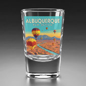Vintage Albuquerque New Mexico Schnapsglas