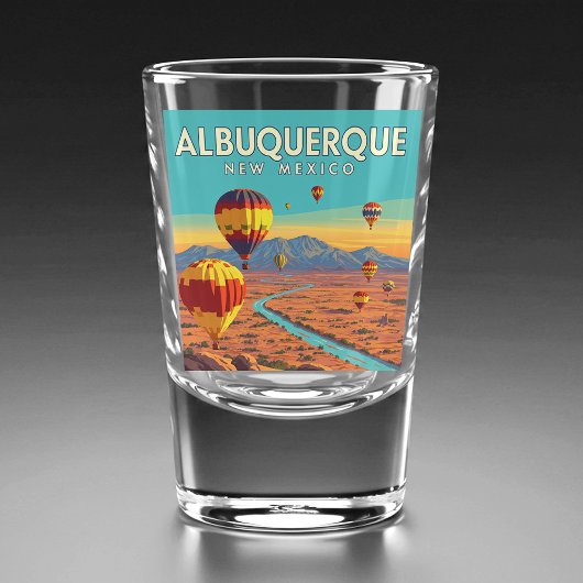 Vintage Albuquerque New Mexico Schnapsglas