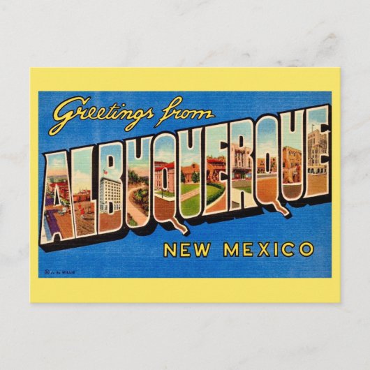 Vintage Albuquerque NM Greeting Postkarte (Vorderseite)