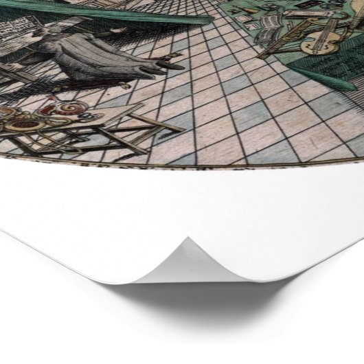 Vintage AlchemikalienIllustration Poster (Ecke)