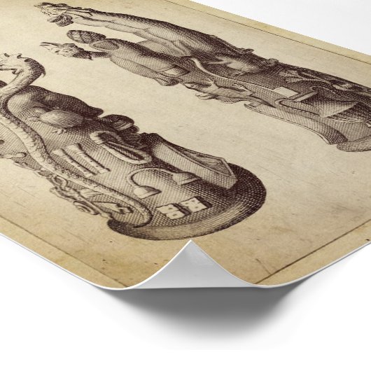 Vintage AlchemikalienIllustration Poster (Ecke)