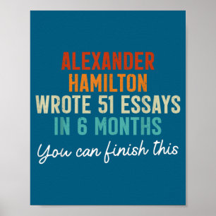 Vintage-Alexander-Hamilton-Schrieb-51-Illustration Poster