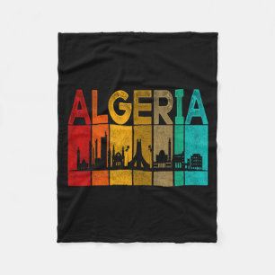 Vintage Algerien Ich liebe Algerien Karte Algerien Fleecedecke