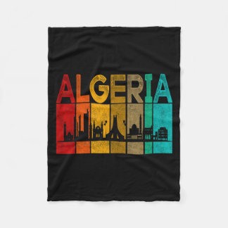 Vintage Algerien Ich liebe Algerien Karte Algerien Fleecedecke