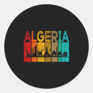 Vintage Algerien Ich liebe Algerien Karte Algerien Runder Aufkleber