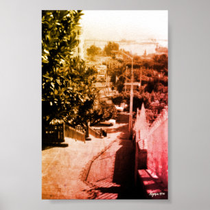 Vintage Algerien Überblick über den Bezirk Algier Poster