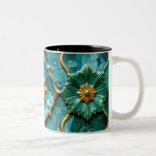 Vintage algerische Türkis Keramik Kunst Tasse