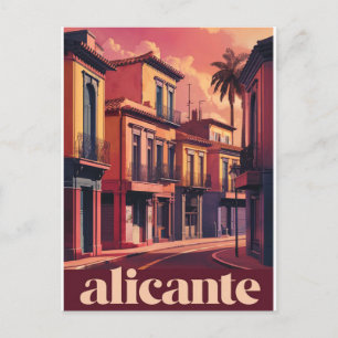 vintage alicante spanien postkarte