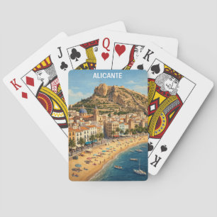 Vintage Alicante Spanien Urlaub Reise Spielkarten