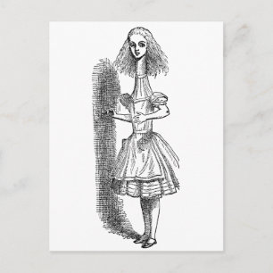 Vintage Alice Adventures in Wonderland Postkarte