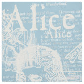 Vintage Alice Collage blau und weiß Stoff (Muster)