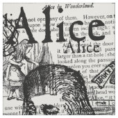 Vintage Alice Collage Schwarzweiß Stoff (Muster)