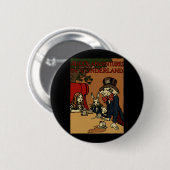 Vintage-Alice-Cover Verrückte Teeparty Button (Vorne & Hinten)