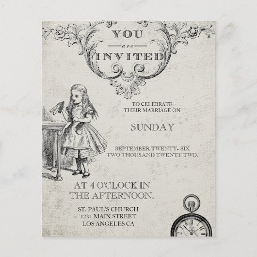 Vintage Alice im Wunderland (Rückseite)