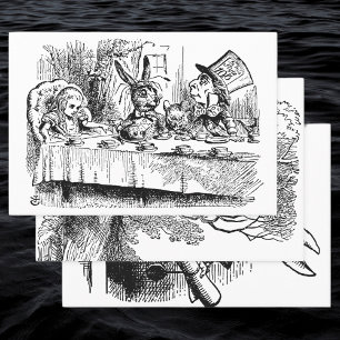 Vintage Alice im Wunderland, 3 verschiedene Szenen Geschenkpapier Set