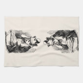 Vintage Alice im Wunderland, Alice als Königin Geschirrtuch (Horizontal)