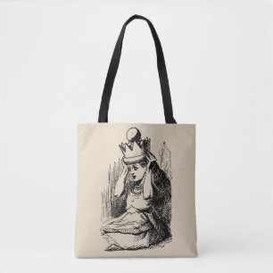 Vintage Alice im Wunderland, Alice mit Königinnenk Tasche