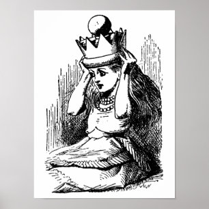 Vintage Alice im Wunderland, Alice w Queen's Crown Poster