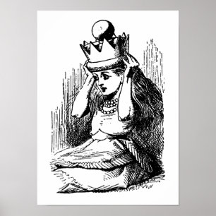 Vintage Alice im Wunderland, Alice w Queen's Crown Poster
