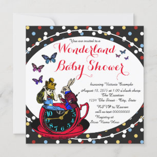 Vintage Alice im Wunderland Baby Shower Einladung