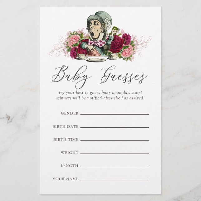 Vintage Alice im Wunderland Baby Shows (Vorderseite)