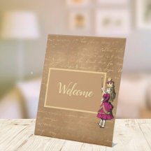 Vintage Alice im Wunderland Begrüßungstablett