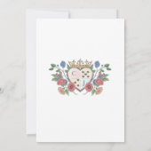 Vintage Alice im Wunderland Blumenkohl Brautparty Einladung (Rückseite)