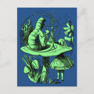 Vintage Alice im Wunderland Centipede Postkarte