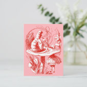 Vintage Alice im Wunderland Centipede Postkarte (Stehend Vorderseite)
