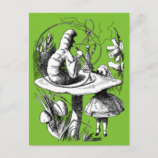 Vintage Alice im Wunderland Centipede Postkarte