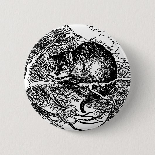 Vintage Alice im Wunderland, Cheshire Cat Button (Vorderseite)
