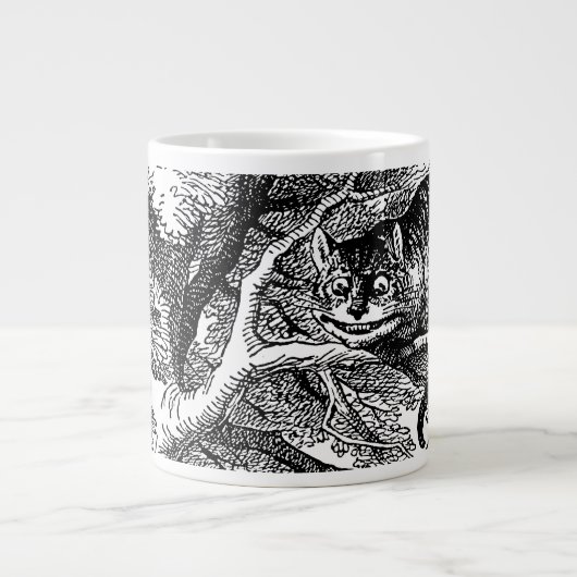 Vintage Alice im Wunderland, Cheshire Cat Jumbo-Tasse (Vorderseite)