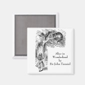 Vintage Alice im Wunderland, Cheshire Cat Magnet (Vorderseite/Rückseite)