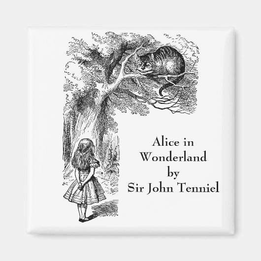 Vintage Alice im Wunderland, Cheshire Cat Magnet (Vorne)