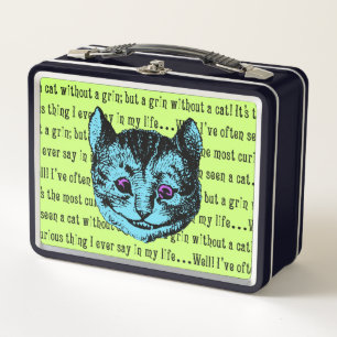 Vintage Alice im Wunderland Cheshire Cat Metall Brotdose