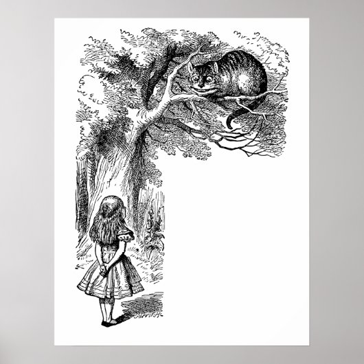 Vintage Alice im Wunderland, Cheshire Cat Poster (Vorne)