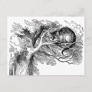Vintage Alice im Wunderland, Cheshire Cat Postkarte