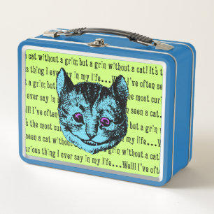 Vintage Alice im Wunderland Cheshire-Katze Metall Brotdose